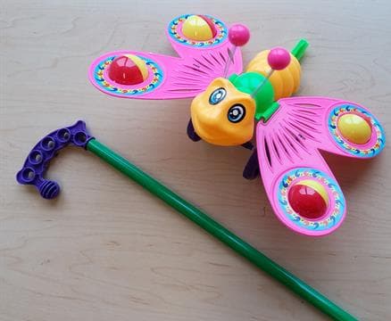 Airplane and butterfly push toys - Image 3