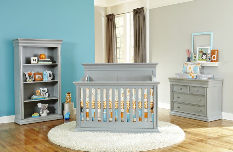 Cribs, furniture and accessories with vintage gray paint finish - Image 1