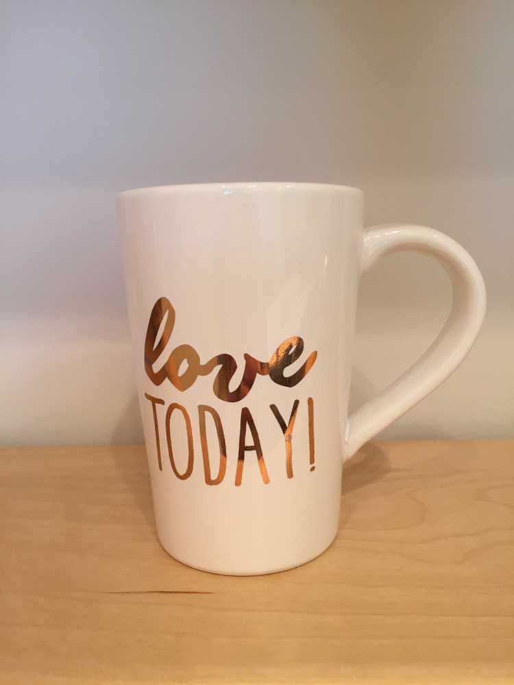 Love Today ceramic coffee mugs - Image 1