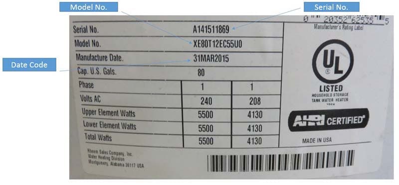 Rheem electric water heaters - Image 3