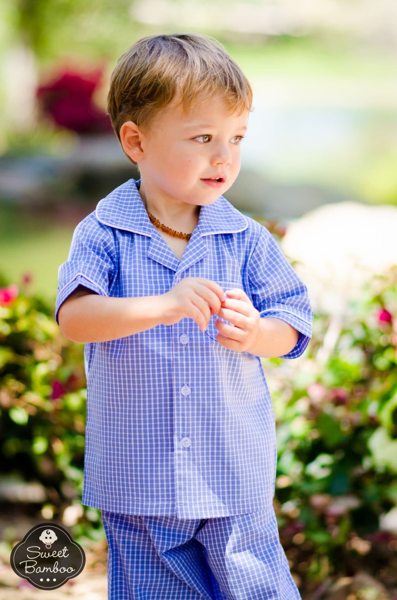 Children's two-piece woven pajama sets - Image 1