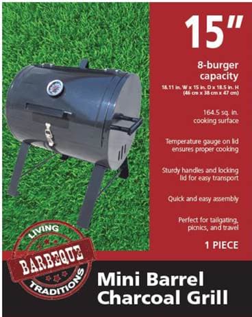 Mini barrel charcoal grills - Image 2
