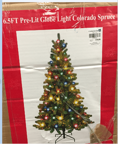 Pre-Lit Globe Light Christmas trees - Image 1