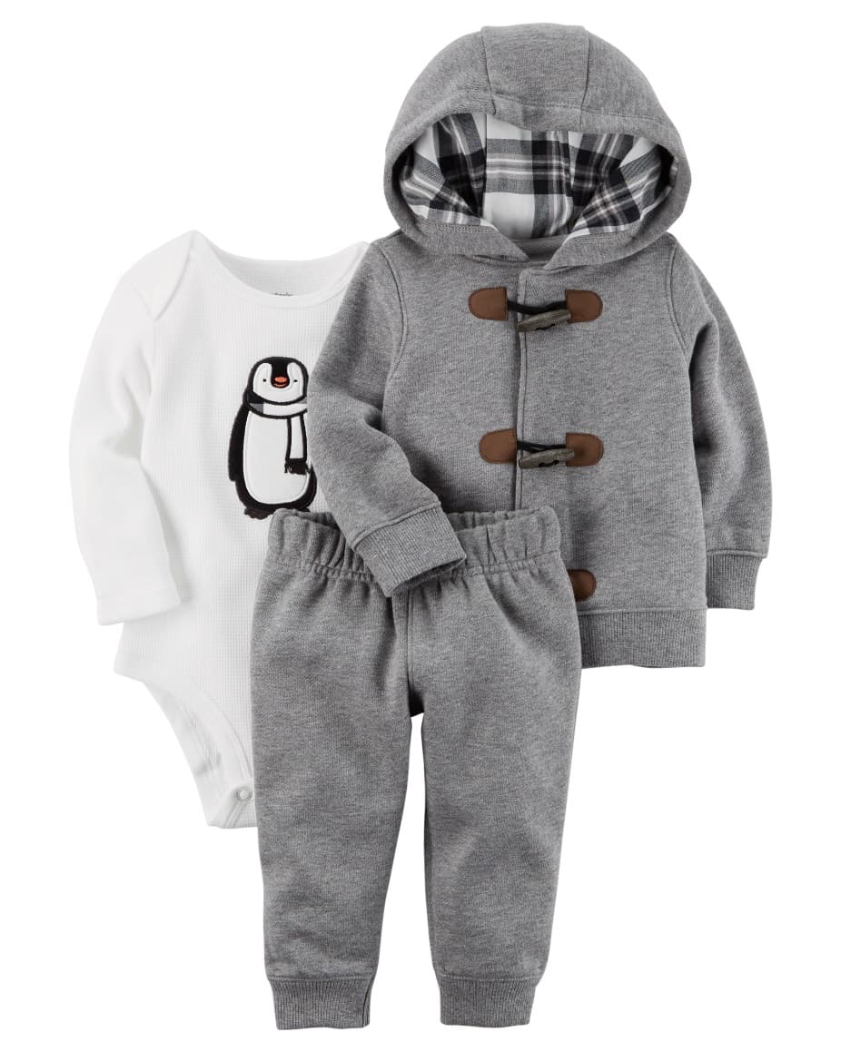 3-piece penguin cardigan sets - Image 1