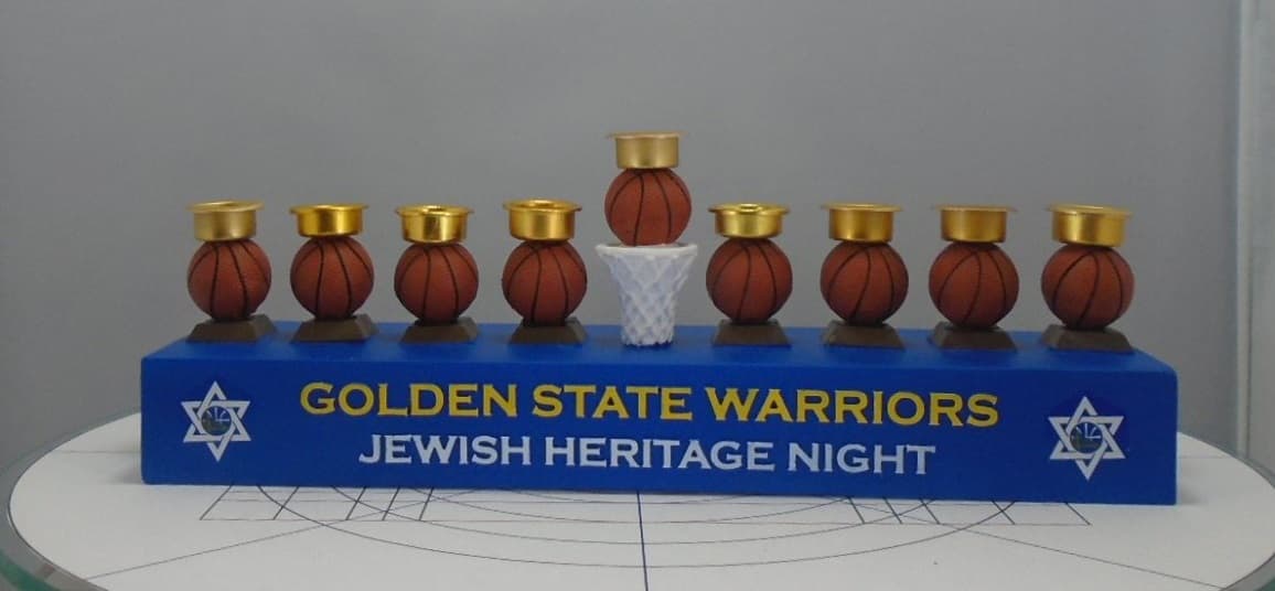 Golden State Warriors Menorahs - Image 1