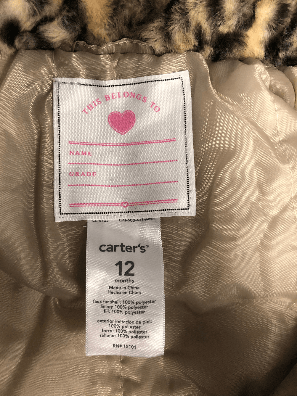 Infant Cheetah Fur jackets - Image 2