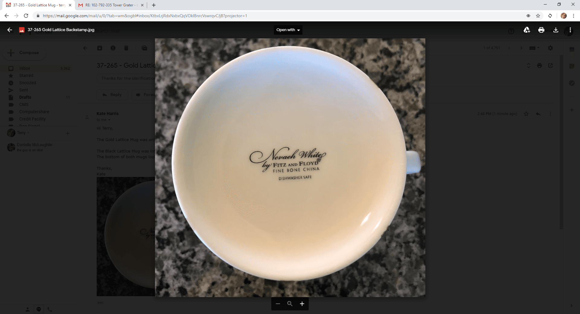 Fitz and Floyd® Nevaeh White® Can Mugs - Image 5