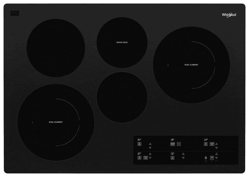 Whirlpool, KitchenAid and JennAir brand glass cooktops with touch controls - Image 1