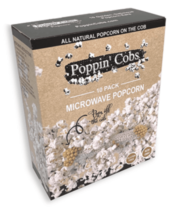 Poppin' Cobs 10 Pack Microwave Popcorn - Image 1