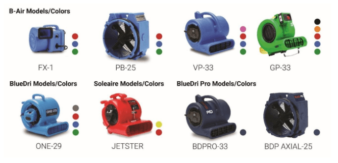 B-Air, BlueDri, BlueDri Pro and Soleaire Blowers - Image 1