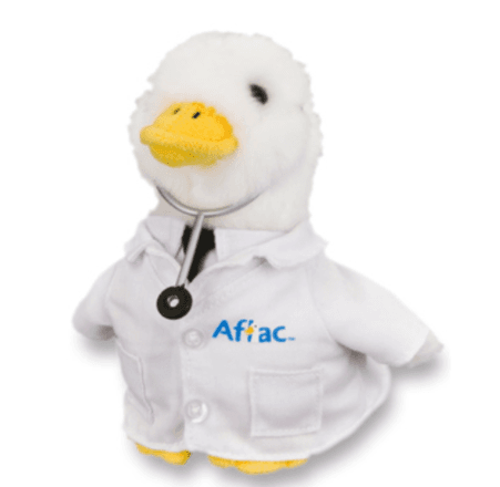 6" Plush Aflac Promotional Doctor Duck - Image 1