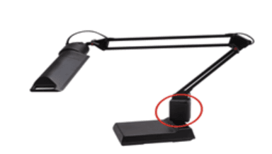 LEDU Black Fluorescent Computer Task Lamps Model L283MB - Image 1