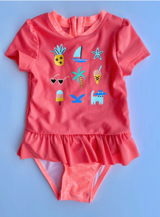 Cat & Jack Infant-Toddler One-Piece Rashguard Swimsuits - Image 2