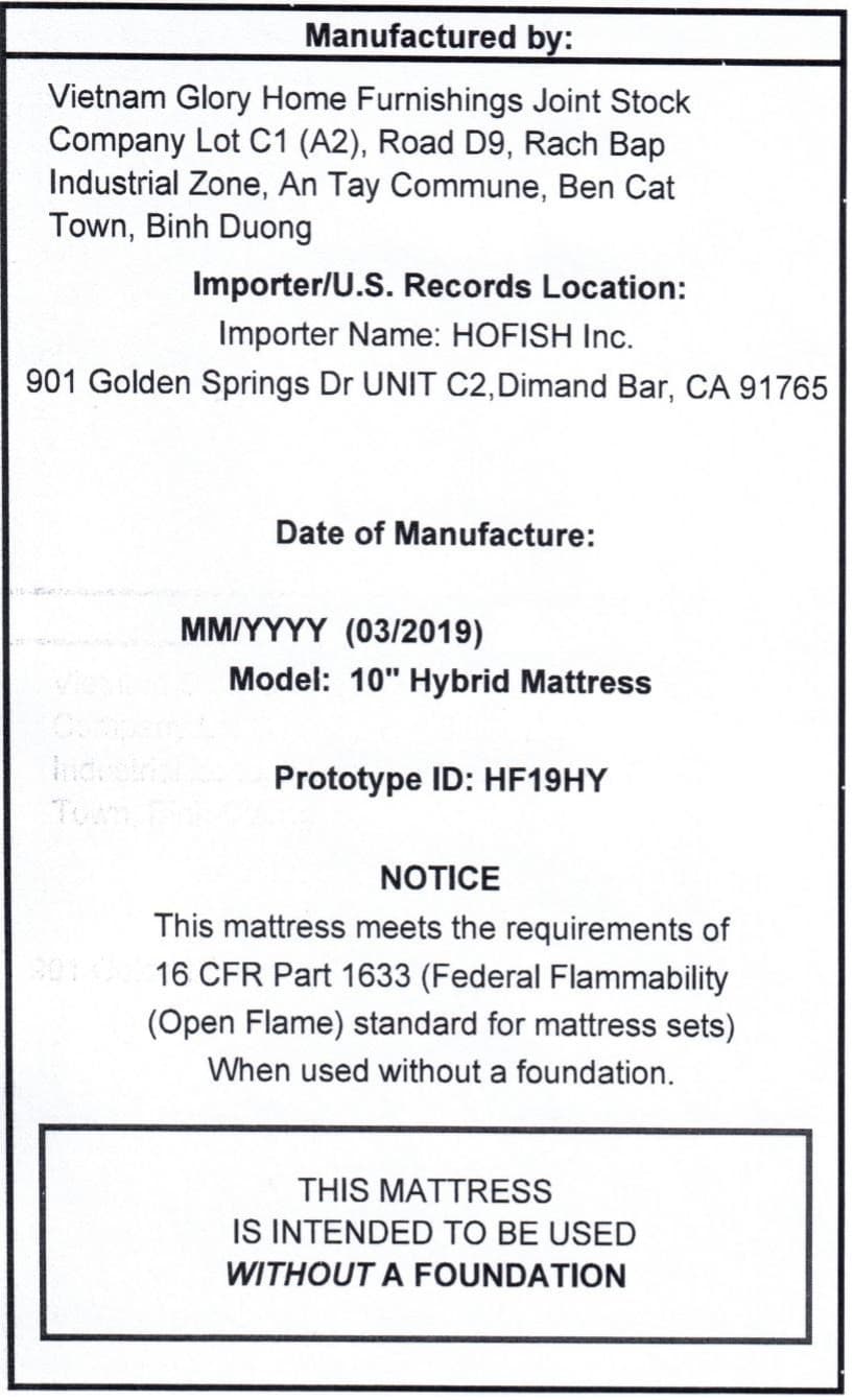 HOFISH 10-Inch Hybrid Certi-PUR Certified Foam and Pocket Spring Mattresses - Image 3