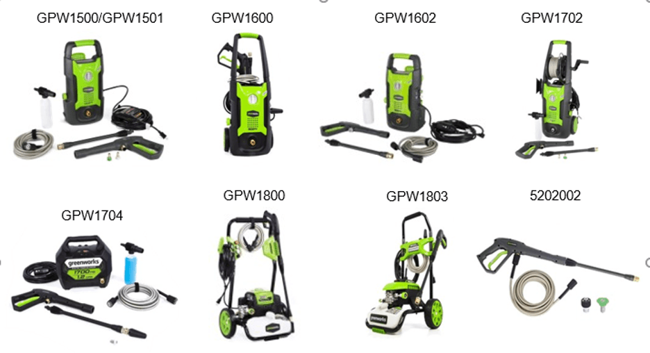 Greenworks and Powerworks pressure washer spray guns - Image 1