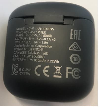 Charging Cases Sold with Audio-Technica Wireless Headphones, Model ATH-CK3TW - Image 2