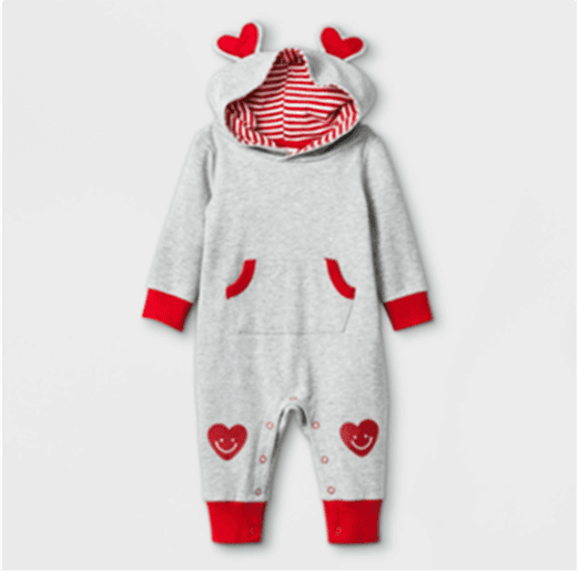 Cat & Jack Baby Heart Ears Rompers - Image 1