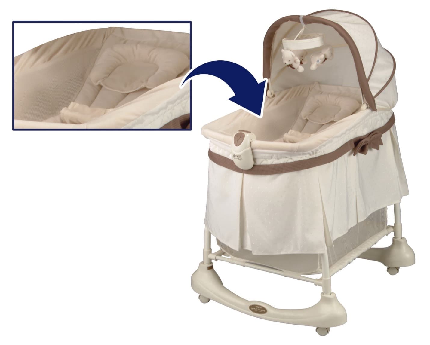 Inclined sleeper accessory included with Kolcraft Cuddle 'n Care 2-in-1 Bassinet & Incline Sleepers and Preferred Position 2-in-1 Bassinet & Incline Sleepers - Image 2