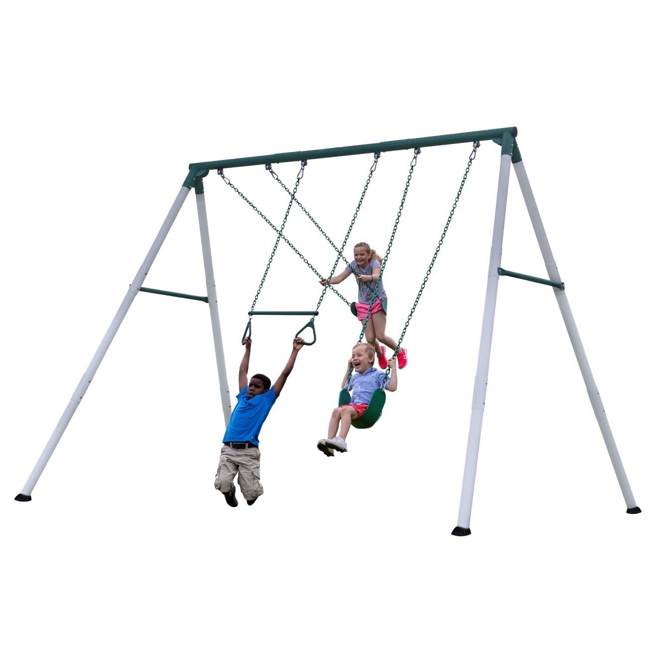 Backyard Discovery Big Brutus, Little Brutus and Mini Brutus metal A-frame swing sets - Image 1
