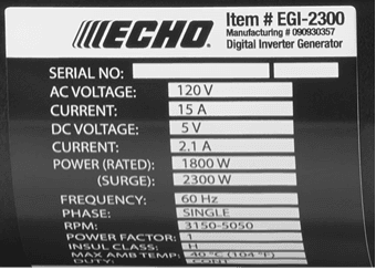 ECHO EGi-2300 Watt Generators - Image 3
