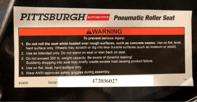 Pittsburgh Automotive Pneumatic Roller Seats - Image 3