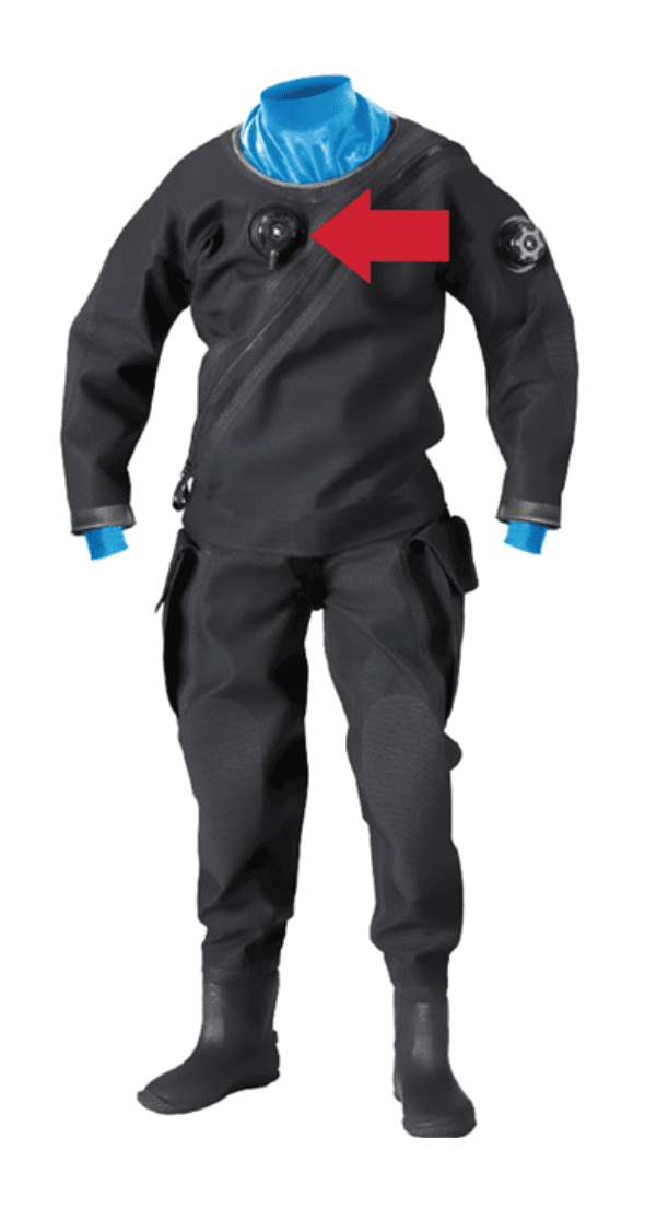 Shell Diving Inflation Valves with Int'l Nipples for diving dry suits - Image 1