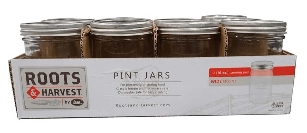 Roots & Harvest Wide Mouth Pint Canning Jars - Image 2