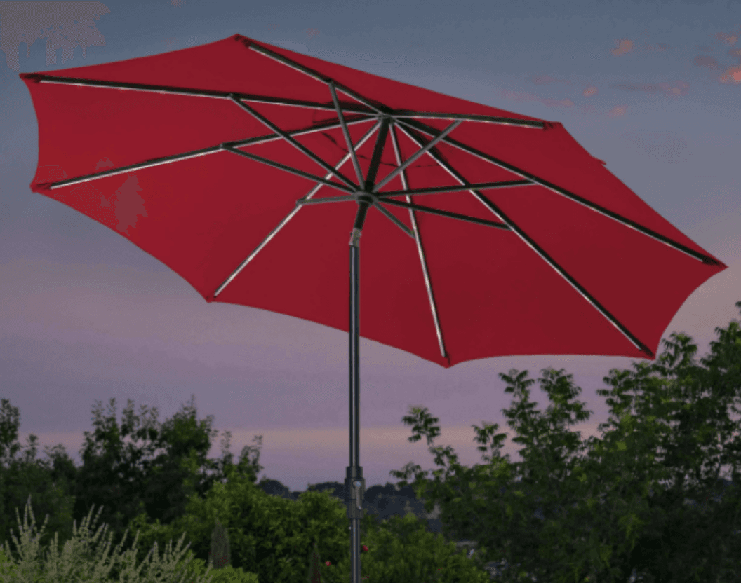 10' Solar LED Market Umbrellas - Image 1