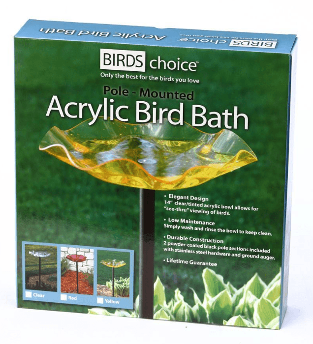 Birds Choice Hanging and Pole-Mounted Acrylic Bird Baths - Image 4