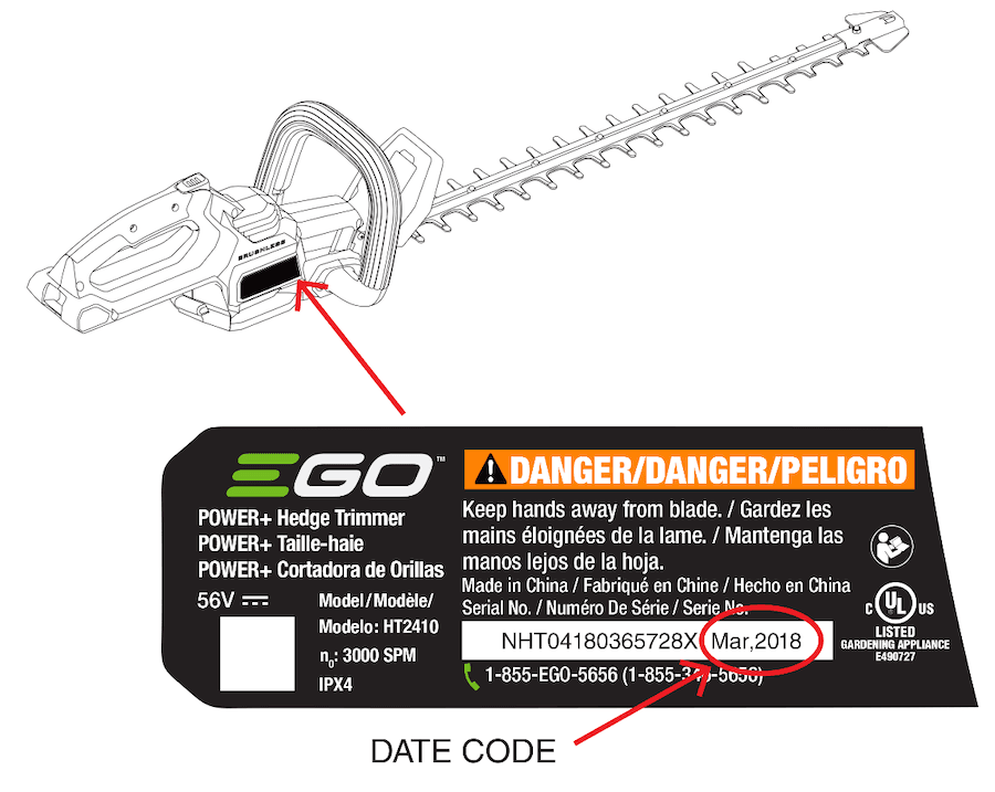EGO Power+ Model HT2410 Cordless Brushless Hedge Trimmers - Image 2