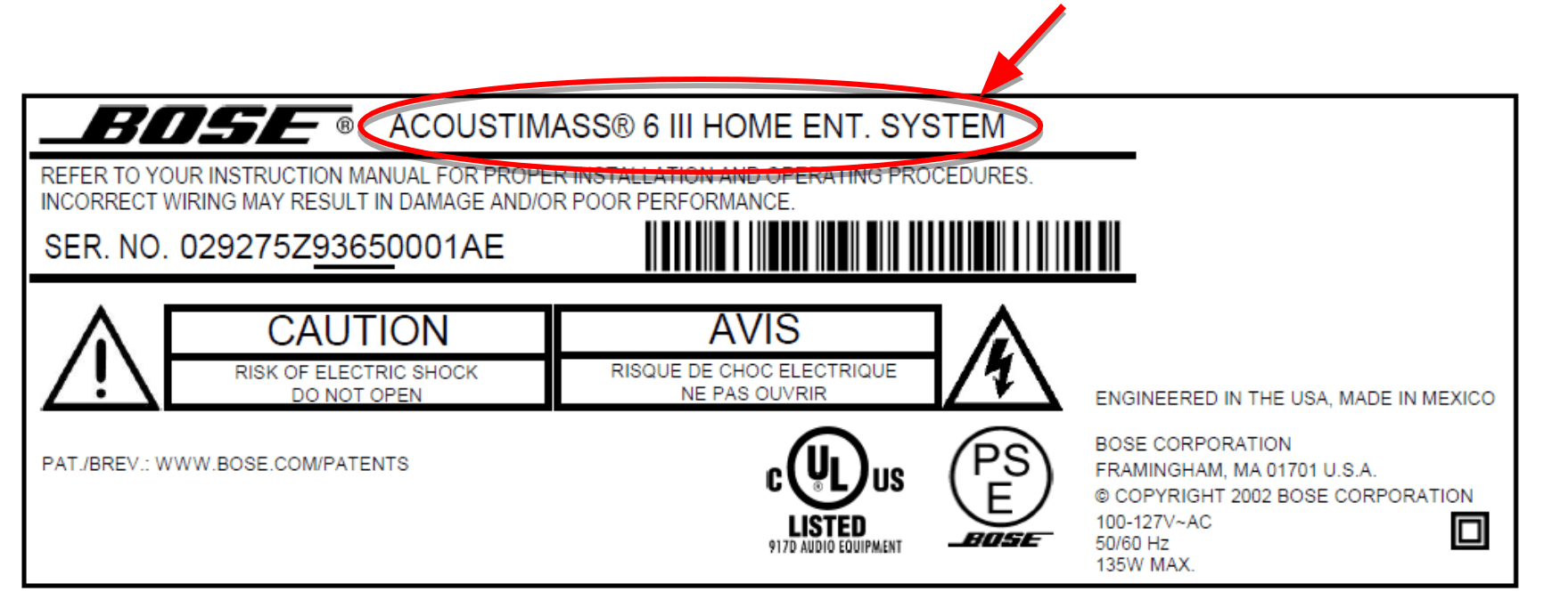 Bose Acoustimass, Lifestyle and Companion bass modules (produced before April 2006) - Image 3