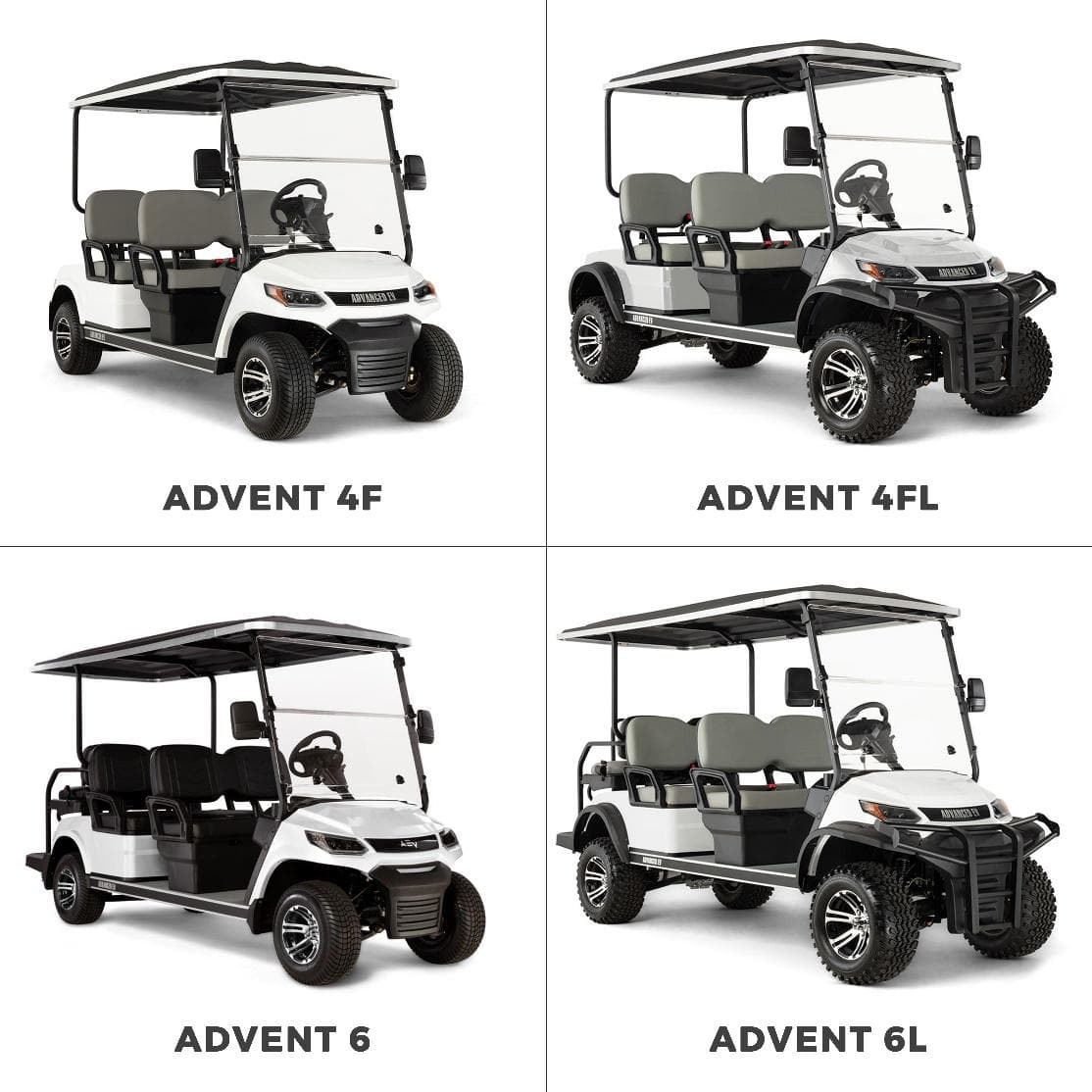 Advent 4F, Advent 4FL, Advent 6 and Advent 6L golf carts - Image 1