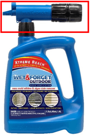 Wet & Forget "Xtreme Reach" Outdoor Rapid Application Moss, Mold, Mildew & Algae Stain Remover with Hose End Nozzle - Image 1