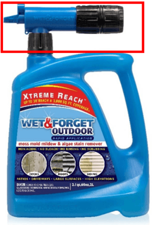 Wet & Forget "Xtreme Reach" Outdoor Rapid Application Moss, Mold, Mildew & Algae Stain Remover with Hose End Nozzle - Image 2