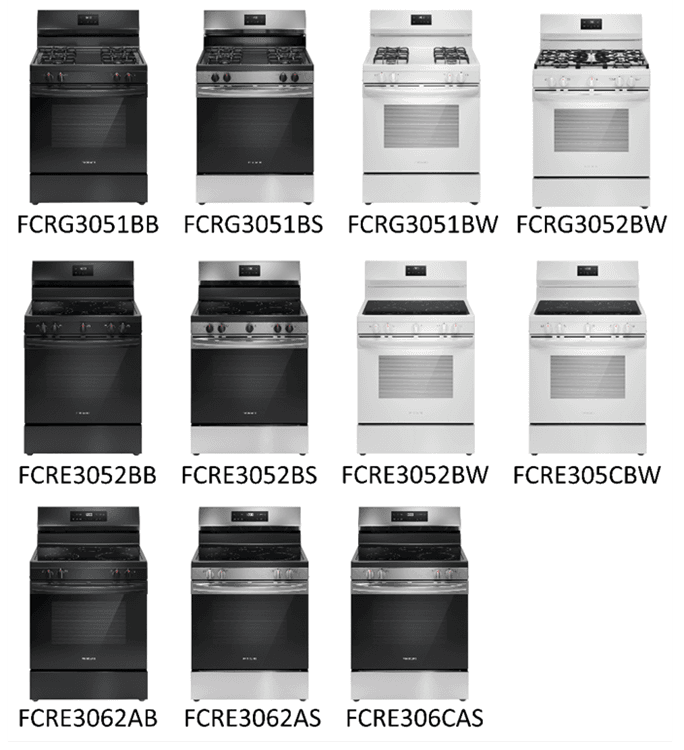 Frigidaire rear-controlled ranges - Image 1