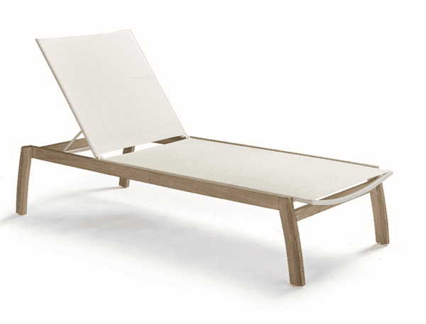 Frontgate Resort Collection Newport Aluminum and Teak Chaises - Image 2