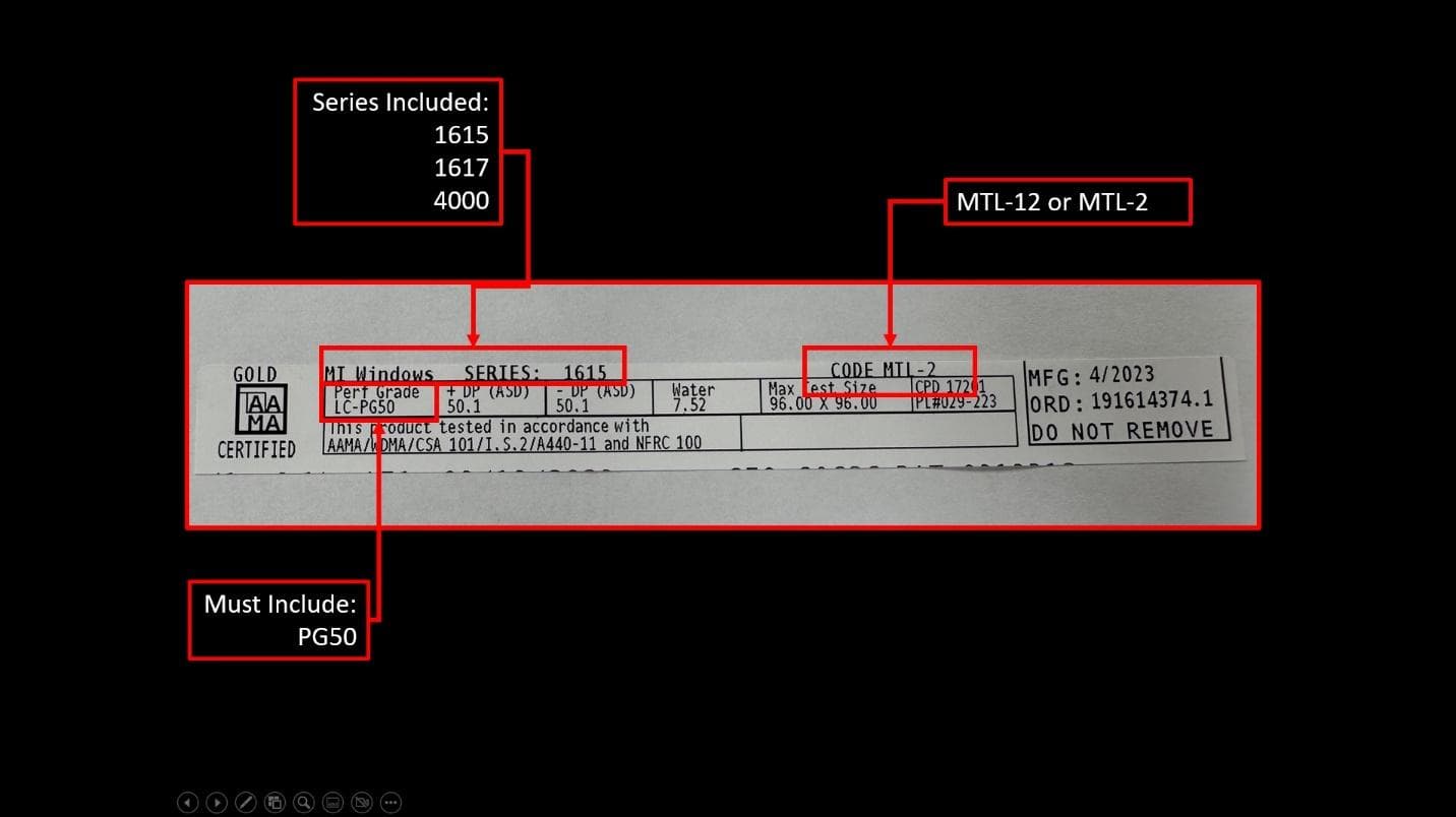 MI 1615 and 1617 Sliding Glass Doors; Window World 4000 Series and 8000 Series Sliding Glass Doors - Image 3