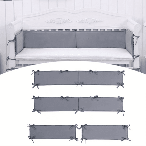 Baofali 4-in-1 Microfiber Crib Safety Bumpers - Image 2