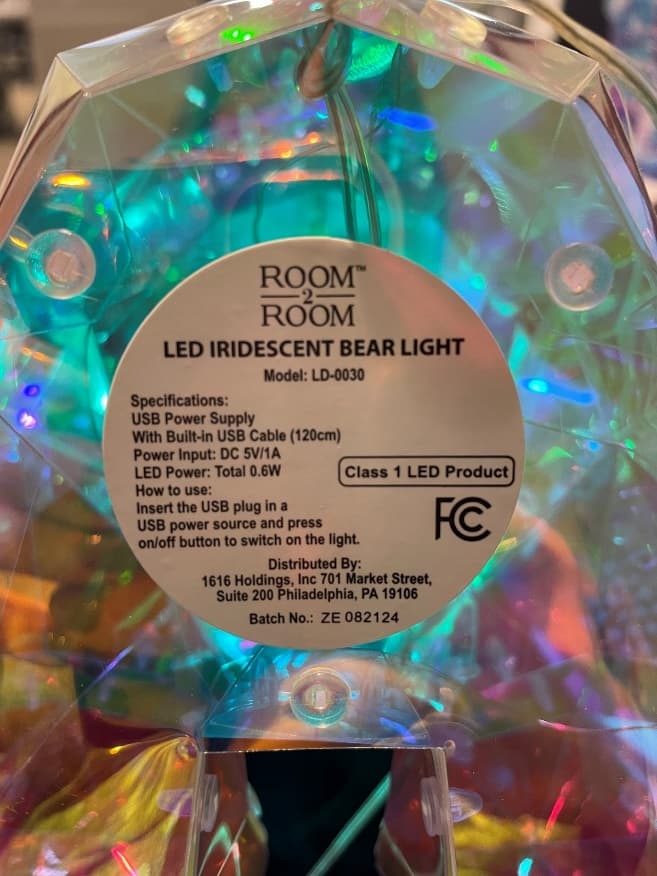 Room2Room LED Iridescent Bear Lights - Image 2