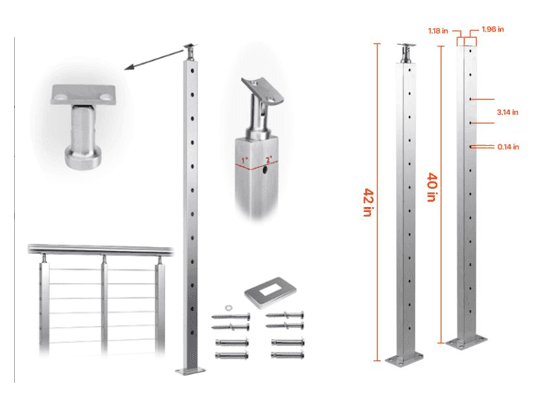 Stainless steel cable railing kits - Image 4