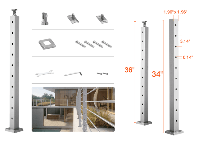 Stainless steel cable railing kits - Image 5