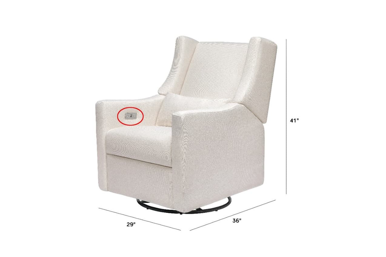 Babyletto Kiwi Electronic Recliner and Swivel Gliders with USB port - Image 1