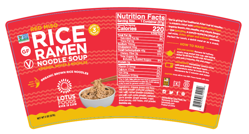 Lotus Foods rice ramen noodle soup cups - Image 2
