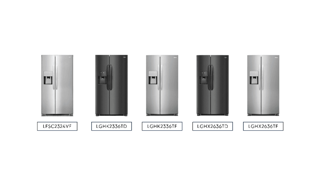 Frigidaire Branded Side by Side Refrigerators with Slim Ice Buckets - Image 2