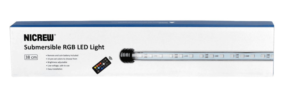 NICREW 15" Submersible RGB LED Lights with remote controls - Image 2