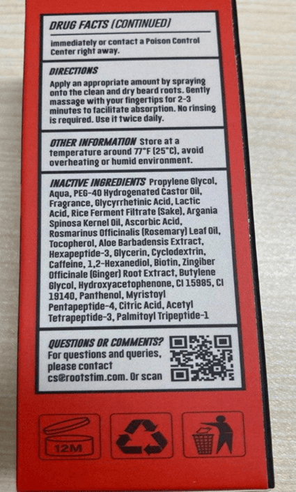 RootStim Beard Growth Serum, 5% Minoxidil - Image 2