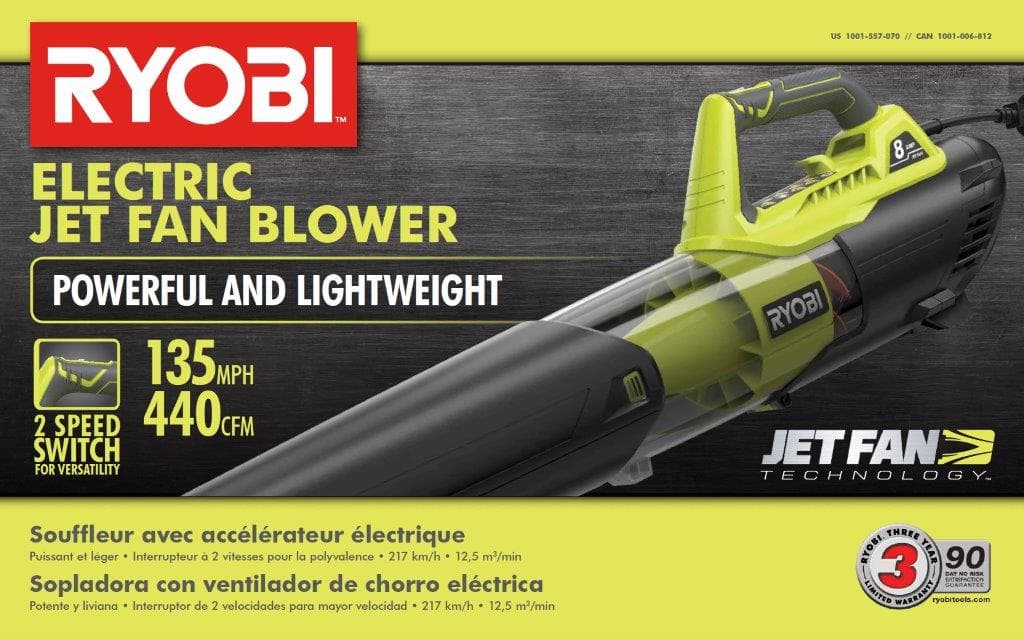 Ryobi Electric Jet Fan Blowers - Image 4