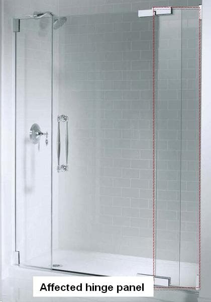Kohler Purist®, Pinstripe™, Finial® glass shower doors - Image 1