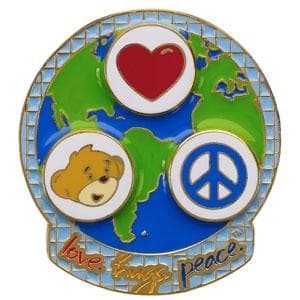 Love.Hugs.Peace lapel pins - Image 1
