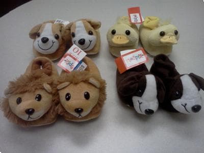Kidgets® Animal Sock Top Slippers - Image 1
